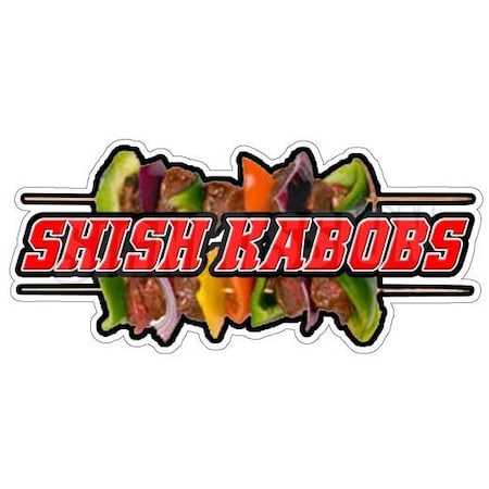 SHISH KABOBS Concession Decal Beef Kabob Sign New Cart Trailer Sticker